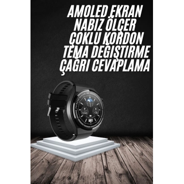 En Çok Tercih Edilen Akıllı Saat Amoled Ekran Nabız Sensörü GPS Uyumlu Adımsayar