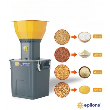 Epilons 55L 1300 w Profesyonel Tahıl Yem Öğütücü – 9 Paslanmaz Elek Hediyeli