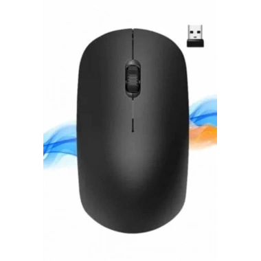 Ergonomik Tasarım Kablosuz Siyah Mouse Hassas Uzun Ömürlü
