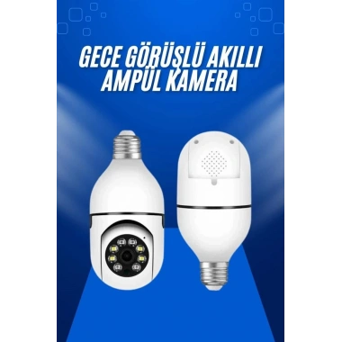 Ev Kamerası Wifi Kamerası Gece Görüşlü Akıllı Ampül Kamera