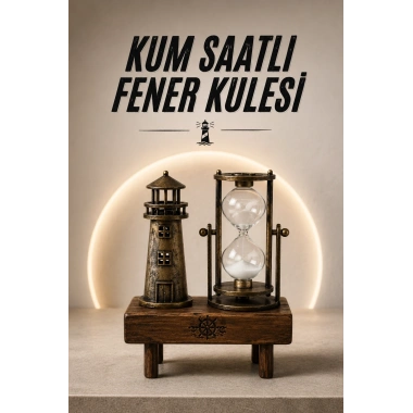Eyfel Kulesi ve Deniz Feneri Dekoratif Masa Biblosu Hediyelik