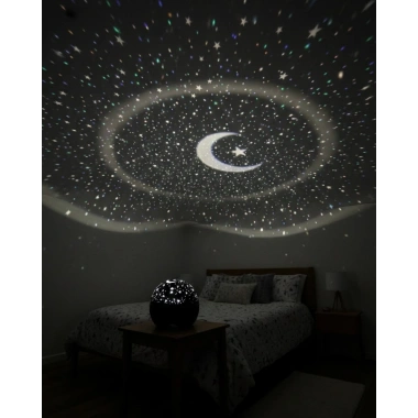 Fişli Yıldız Projektör Gece Lambası Müzikli