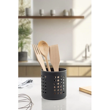 Füme Silindir Dik Kaşıklık &  Tezgah Üstü Düzenleyici & Servis Standı