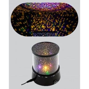Galaxy Efektli LED Projektör Taşınabilir Yıldız Gece Lambası