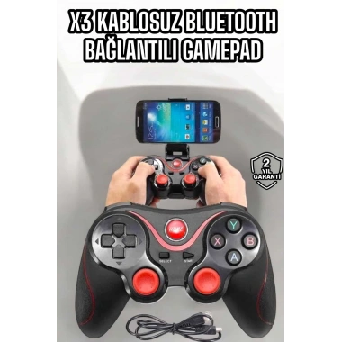 Game Stick Android Uyumlu Gamepad X3 Standlı Oyun Kolu Bluetooth Bağlantılı