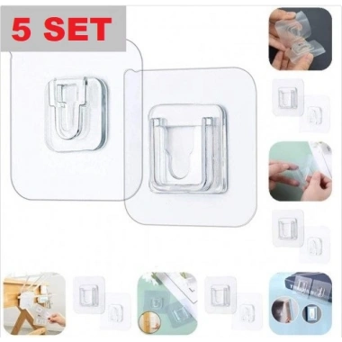 Geçmeli Klips Eşya Sabitleme Askısı 5 SET (5468)