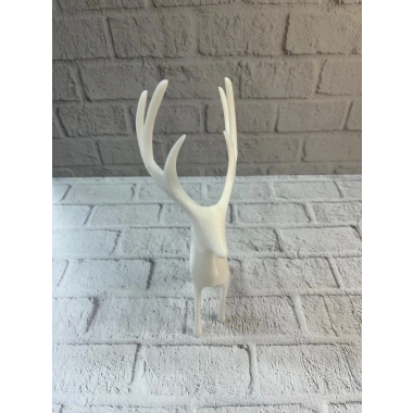 Geyik Figürü Beyaz Modern Salon ve Raf Dekoru