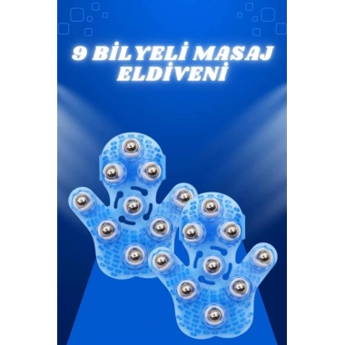 Giyilebiilir Masaj Eldiveni 9 Bilyeli Tüm Vücut Masajına Uygun