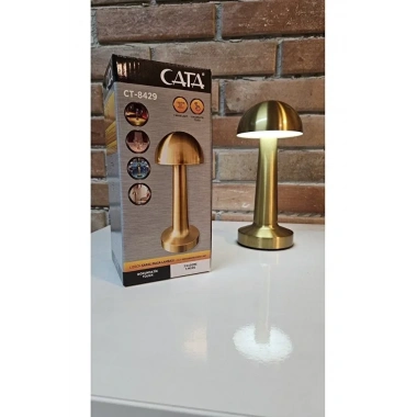 GOLD Mantar Lamba CT-8429 Lizbon 3 Renk Şarjlı Masa Lambası (5468)