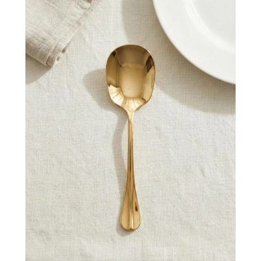 Gold Orta Boy Paslanmaz Çelik Servis Kaşığı & Profesyonel Sunum Gereci 21 cm