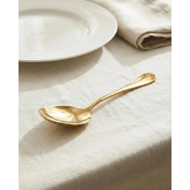 Gold Orta Boy Paslanmaz Çelik Servis Kaşığı & Profesyonel Sunum Gereci 21 cm