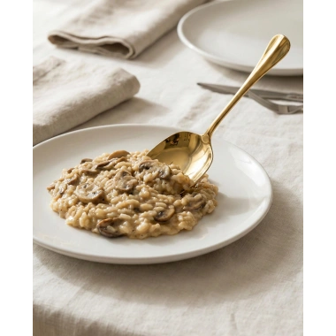 Gold Orta Boy Paslanmaz Çelik Servis Kaşığı & Profesyonel Sunum Gereci 21 cm