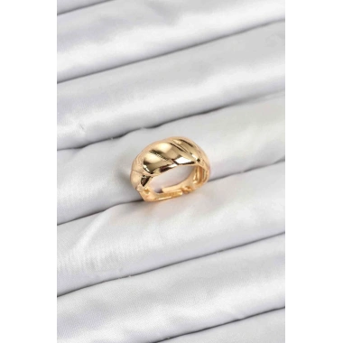 Gold Renk Bombeli Sarmal Yüzük
