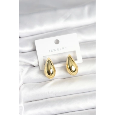Gold Renk Damla Küpe 24 mm
