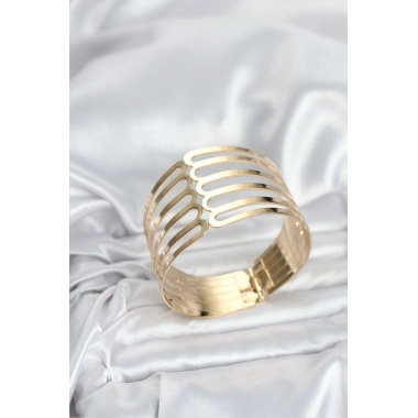 Gold Renk Pirinç Kaburga Model Kadın Bileklik