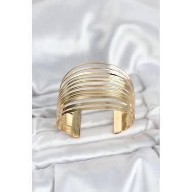 Gold Renk Pirinç Kaburga Model Kadın Bileklik