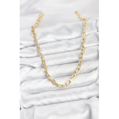 Gold Renk Pirinç Tifani Model Kadın Kolye