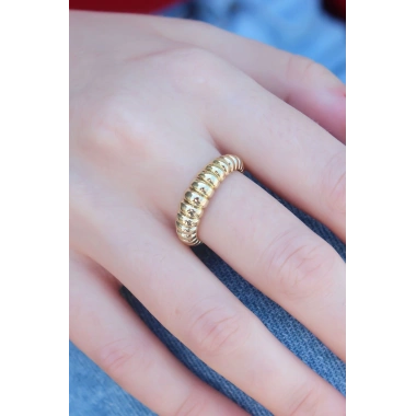 Gold Renk Sarmal Model Kadın Yüzük