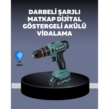 Güçlü Şarjlı Matkap Vidalama Çift Batarya