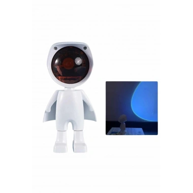 Gün Batımı Lambası Işık Arka Plan Projektör Sevimli Astronot Enerji Tasarruflu