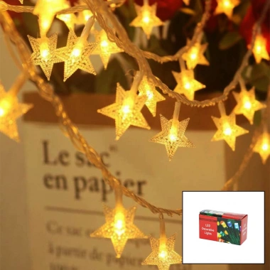 GÜN IŞIĞI - YILDIZ 3MT PİLLİ 2 FONKSİYONLU PERİ LED - DEKOR LAMBA (5468)