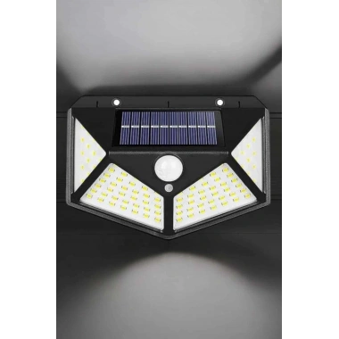 Güneş Enerjili Bahçe Aydınlatma Lambası Solar 100 Led Lamba