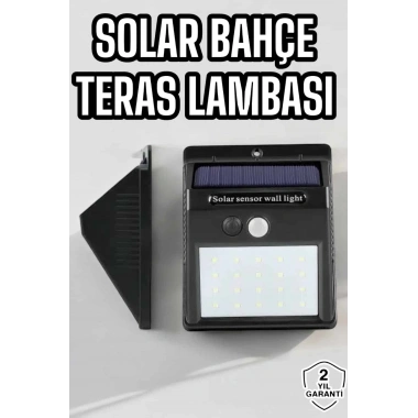 Güneş Enerjili Bahçe Lambası Solar Gece Aydınlatma Sensörlü Lamba