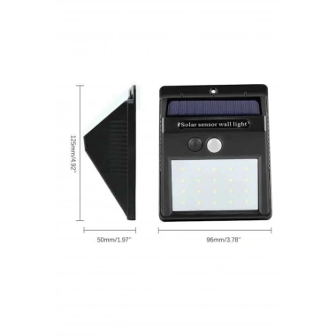 Güneş Enerjili Sensörlü Duvar Lambası Bahçe Lamba Suya Dayanıklı Bahçe Aydınlatma