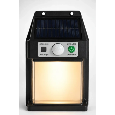 Güneş Enerjili Sensörlü Solar Aplik Duvar Tipi Dış Mekan Hareket Algılamalı Işık