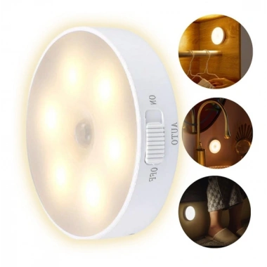 Hareket Sensörü Dolap Altı Aydınlatması USB Şarj Edilebilir LED (5468)