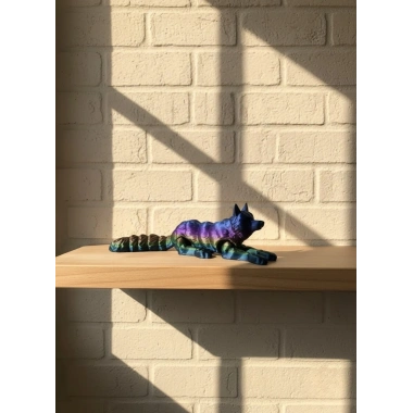 Hareketli Kurt Rainbow dekoratif esnek figür 10x24 cm