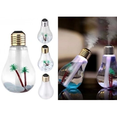 Hava Nemlendirici Ampul Görünümlü Hazneli Buhar Makinesi 400 ml. (5468)