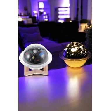 Hava Nemlendirici Masa ve Gece Lambası USB Projeksiyon Aromaterapi