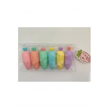 Havuç Tasarımlı Fosforlu Kalem Seti