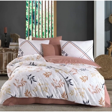 Hobby Çift Kişilik Ranforce Nevresim Takımı Belen Kahve