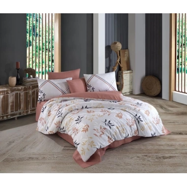 Hobby Çift Kişilik Ranforce Nevresim Takımı Belen Kahve