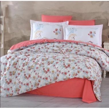 Hobby Çift Kişilik Ranforce Nevresim Takımı Gloria Kırmızı