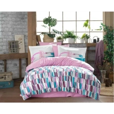 Hobby Kingsize Poplin Nevresim Mikado Pembe