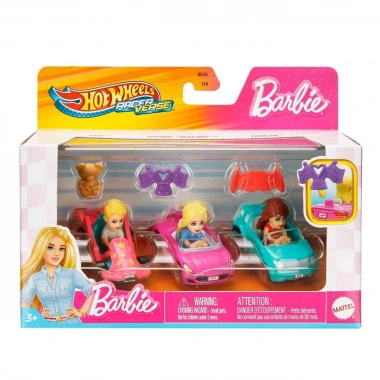 Hot Wheels Racerverse Barbie 3 lü Araba Seti JDG45