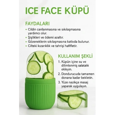Ice Roller Buz Silindiri Terapi Etkili Yüz Masaj Ve Cilt Bakım Aleti (5468)