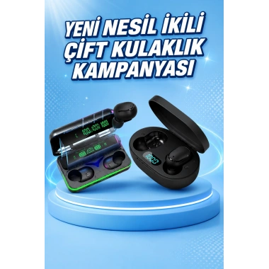 İkili Bluetooth Kulaklık Dijital Göstergeli Uzun Pil Ömrü Yüksek Ses Kaliteli