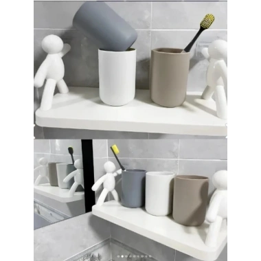 İnsan Figürlü Yapışkanlı Çok Amaçlı Duvar Rafı