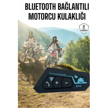 İnterkom Intercom Kask Kulaklık Bt22 Bluetooth Motosiklet Kulaklık 5.0 Bluetooth