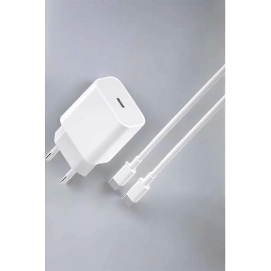 İOS Uyumlu Type-C Girişli Hızlı Şarj 15/15 Pro Max Adaptör ve Kablosu