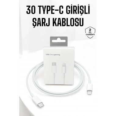 Iphone Uyumlu İOS Uyumlu Lightning Hızlı Şarj Tye C Lightning Şarj Kablosu