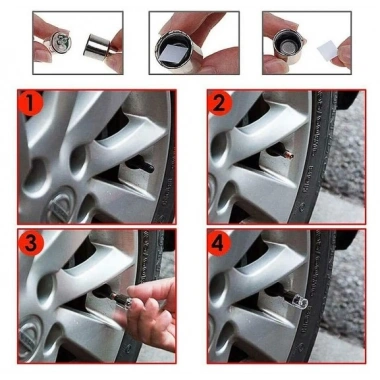 Işıklı Bisiklet Araba Sibop Kapağı 2 Adet (5468)