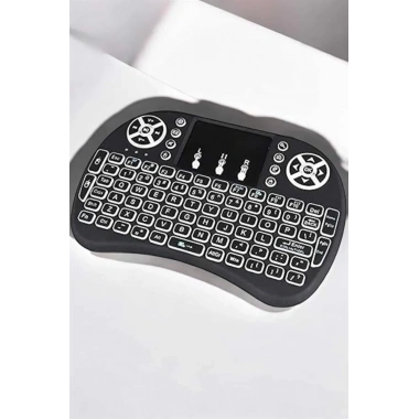 Işıklı Kablosuz Mini Q Klavye Tüm Cihazlara Uyumlu