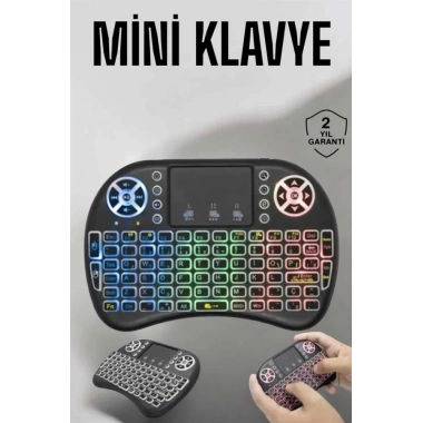 Işıklı Kablosuz Mini Q Klavye Tüm Cihazlara Uyumlu