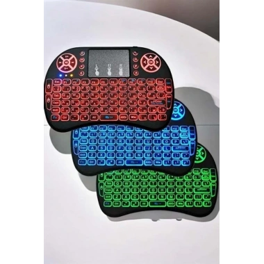 Işıklı Kablosuz Mini Q Klavye Tüm Cihazlara Uyumlu