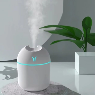 Işıklı Kuru Havayı Azaltan ve Aromaterapi Deneyimi Sunan Hava ve Oda Nemlendirici 220 ML 8x8x10cm (5468)